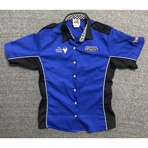 Speed Zone Race Gear Mechanic Pit Crew Button Up Shirt Mens Small Indy 500